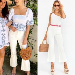 Show Me Your Mumu Cropped Farrah Trouser – Pearly White | Size 25